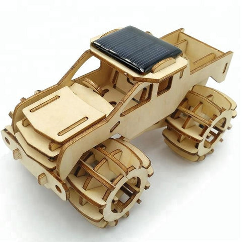 Wincent Solar Energy Series Solar Monster Truck 3D Wood Puzzle Model