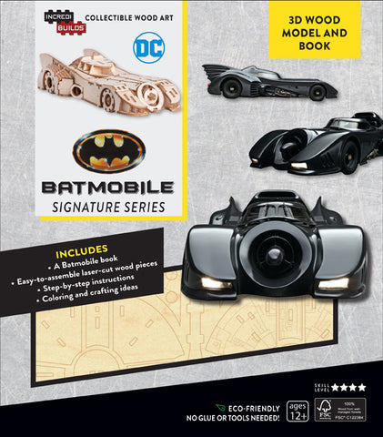 IncrediBuilds DC Batmobile Signature Series 3D Wood Model and Book