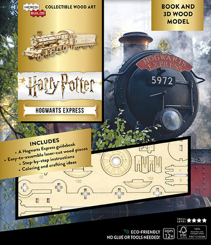 IncrediBuilds Harry Potter Hogwarts Express Book and 3D Wood Model