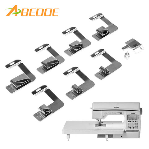 ABEDOE 8pcs Universal Sewing Machine Rolled Hammer Foot Presser Spare Parts Accessories 4/8" 5/8" 6/8" 8/8" for Brother Singert