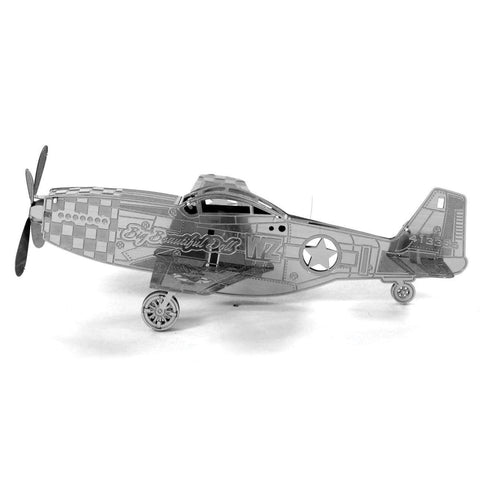 Wincent Mustang P-51 3D Metal Puzzle Model