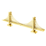 Fascinations Metal Earth Gold Golden Gate Bridge 3D DIY Steel Model Kit