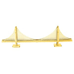 Fascinations Metal Earth Gold Golden Gate Bridge 3D DIY Steel Model Kit