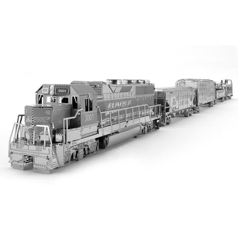 Fascinations Metal Earth Freight Train Set 3D DIY Steel Model Kit