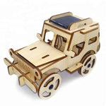 Wincent Solar Energy Series Solar Jeep 3D Wood Puzzle Model