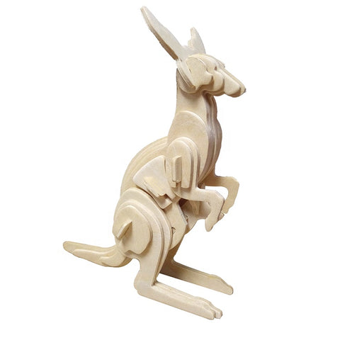 Wincent Wild Animal Series Kangaroo 3D Wood Puzzle Model