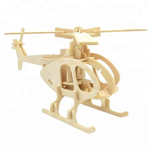 Wincent Transportation Series Helicopter 3D Wood Puzzle Model