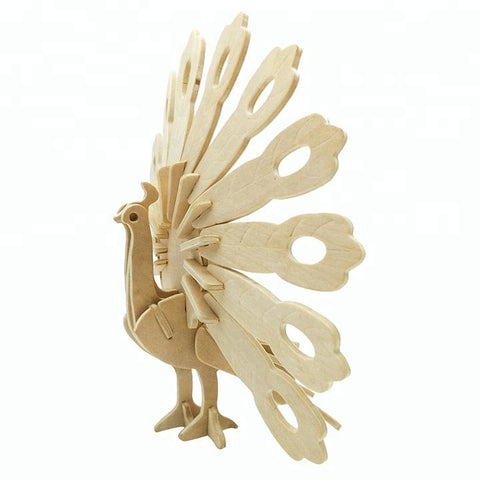Wincent Wild Animal Series Peacock 3D Wood Puzzle Model