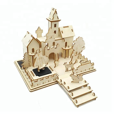 Wincent Solar Energy Series Solar Castle 3D Wood Puzzle Model