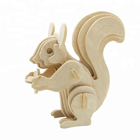 Wincent Wild Animal Series Squirrel 3D Wood Puzzle Model