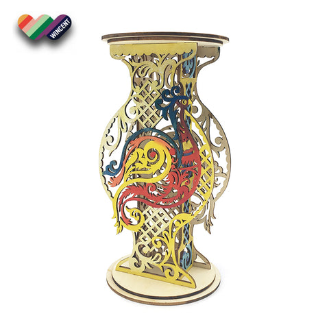 Wincent Antique Imitation Series Phoenix Vase 3D Wood Puzzle Model