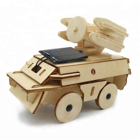 Wincent Solar Energy Series Solar Radar Truck 3D Wood Puzzle Model