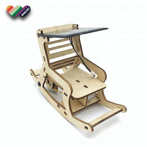 Wincent Solar Energy Series Solar Rocking Chair 3D Wood Puzzle Model