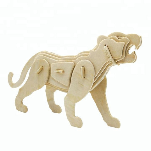 Wincent Africa Animal Series Tiger 3D Wood Puzzle Model