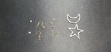 Grey Star & Moon Earrings A1-6
