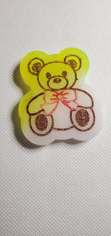 teddy bear with bow resin