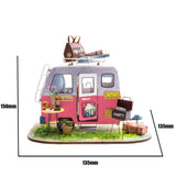Robotime DIY Mini Dollhouse Building Model Home Decoration toys Happy Camper DGM04