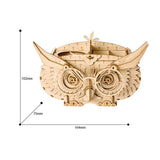 Modern 3D Wooden Puzzle-Non Animals TG405 Owl Box