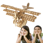 Modern 3D Wooden Puzzle-Non Animals TG301 Bi-Plane