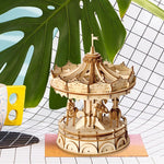 Modern 3D Wooden Puzzle-Non Animals TG404 Merry-Go-Round