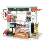Robotime DIY Mini Dollhouse Building Model Home Decoration toys Ice Cream Station DGM06