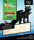 IncrediBuilds DreamWorks How To Train Your Dragon Book and 3D Wood Model