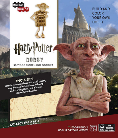 IncrediBuilds Harry Potter Dobby 3D Wood Model and Booklet