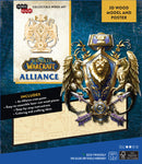 IncrediBuilds World of Warcraft Alliance 3D Wood Model and Poster