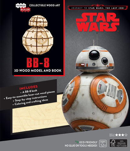 IncrediBuilds Star Wars The Last Jedi BB-8 3D Wood Model and Book