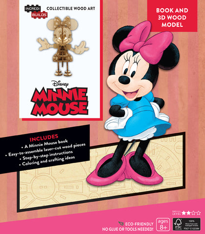 IncrediBuilds Disney Minnie Mouse Book and 3D Wood Model