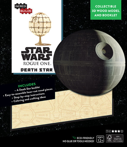 IncrediBuilds Star Wars Rogue One Death Star 3D Wood Model and Book