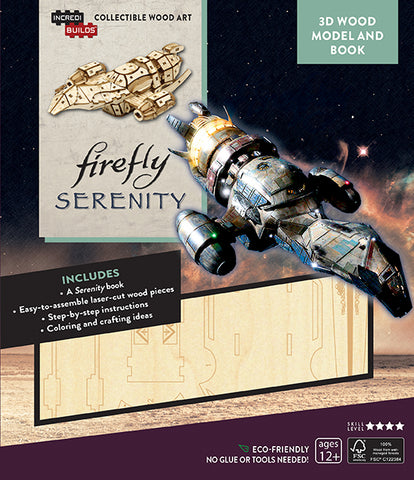 IncrediBuilds Firefly Serenity 3D Wood Model and Book