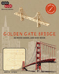 IncrediBuilds Monument Collection San Francisco Golden Gate Bridge 3D Wood Model and Mini-Book