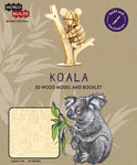 IncrediBuilds Animal Collection Koala 3D Wood Model and Booklet