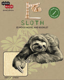IncrediBuilds Animal Collection Sloth 3D Wood Model and Booklet