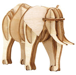 IncrediBuilds Animal Collection Elephant 3D Wood Model and Booklet