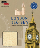 IncrediBuilds Monument Collection London Big Ben 3D Wood Model and Mini-Book