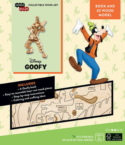 IncrediBuilds Disney Goofy Book and 3D Wood Model