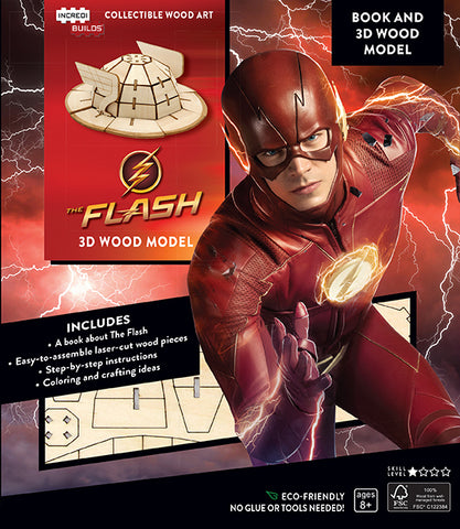 IncrediBuilds DC The Flash Book and 3D Wood Model