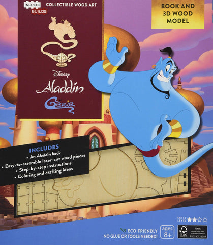 IncrediBuilds Disney’s Aladdin: Genie Book and 3D Wood Model