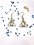 Blue Dog & Star Pendant Earrings B2-5