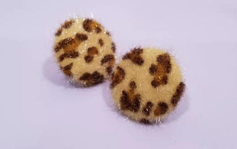 Leopard patterned Stud Earrings C2-1