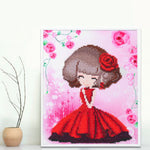 5D Fashion DIY Diamond Painting Rose Girl K-001