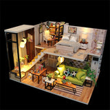 Hoomeda M030 Enjoy The Romantic Europe DIY House With Furniture Music Light Cover Miniature Decoration Intelligence Children Toy Gift