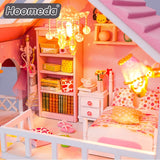 Dollhouse Miniature DIY Kit Princess Doll House Pink- Spring Romance(13835)