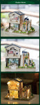 Hoomeda 13839 Romantic Country  DIY DollHouse Miniature With Furnitures LED Light Wooden Doll House Villa Model Gift Ireland  Toys