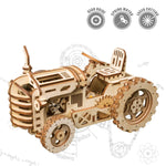 3D Puzzle Movement Assembled Wooden Tractor - LK401 NEW
