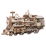 Mechanical Gears 3D Puzzle Movement Assembled Wooden Locomotive - LK701 NEW