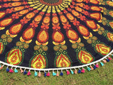 Round Hippie Tassel Tapestry Beach Throw Mandala Towel Yoga Mat Bohemian