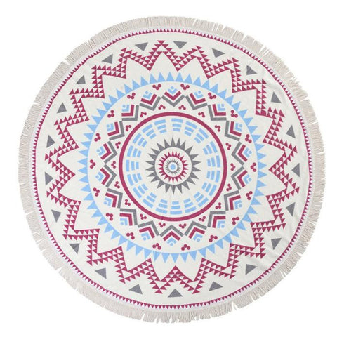 Round Hippie Tapestry Beach Throw Roundie Mandala Towel Yoga Mat Bohemian
